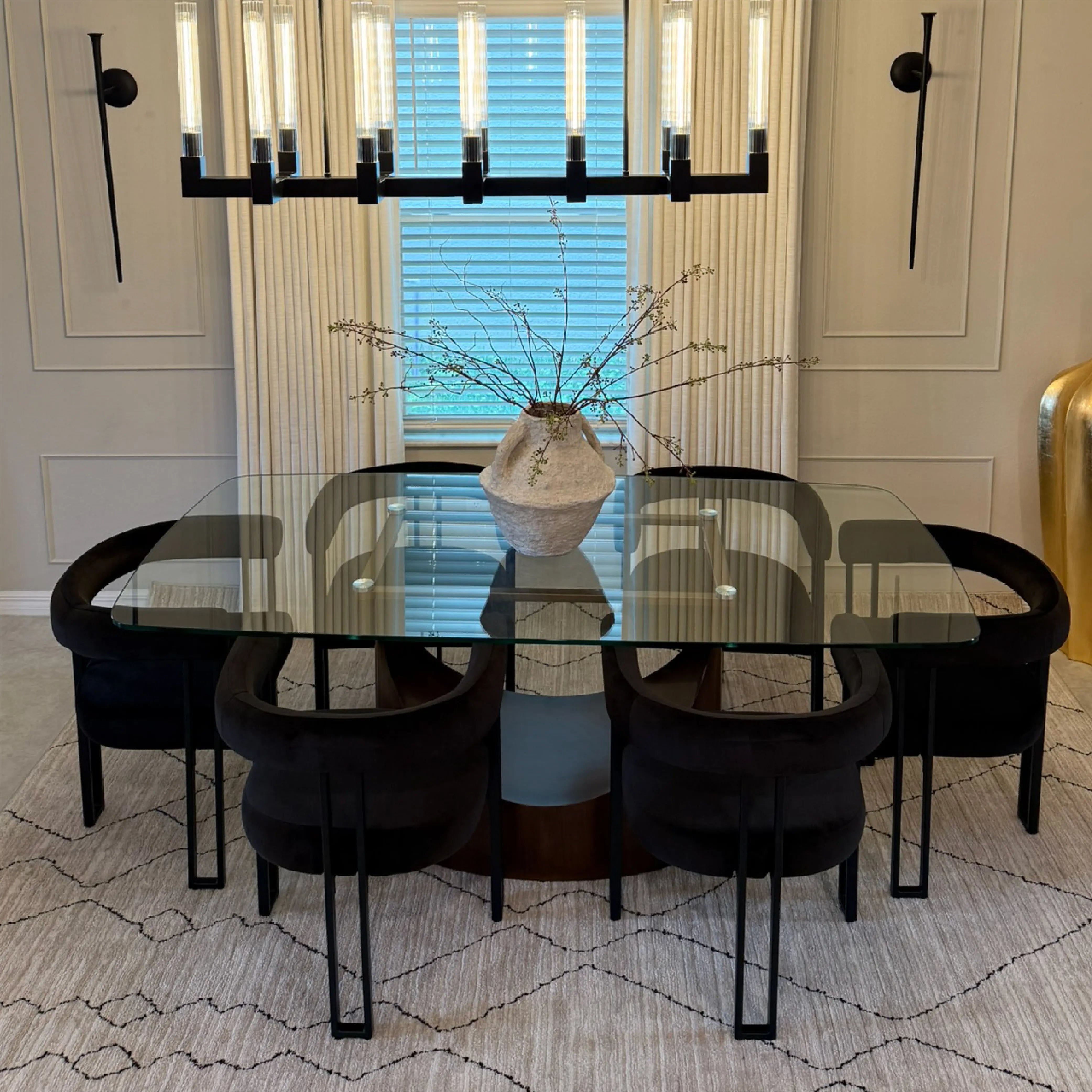 Mia Velvet Dining Chair with Arms (Set of 8)