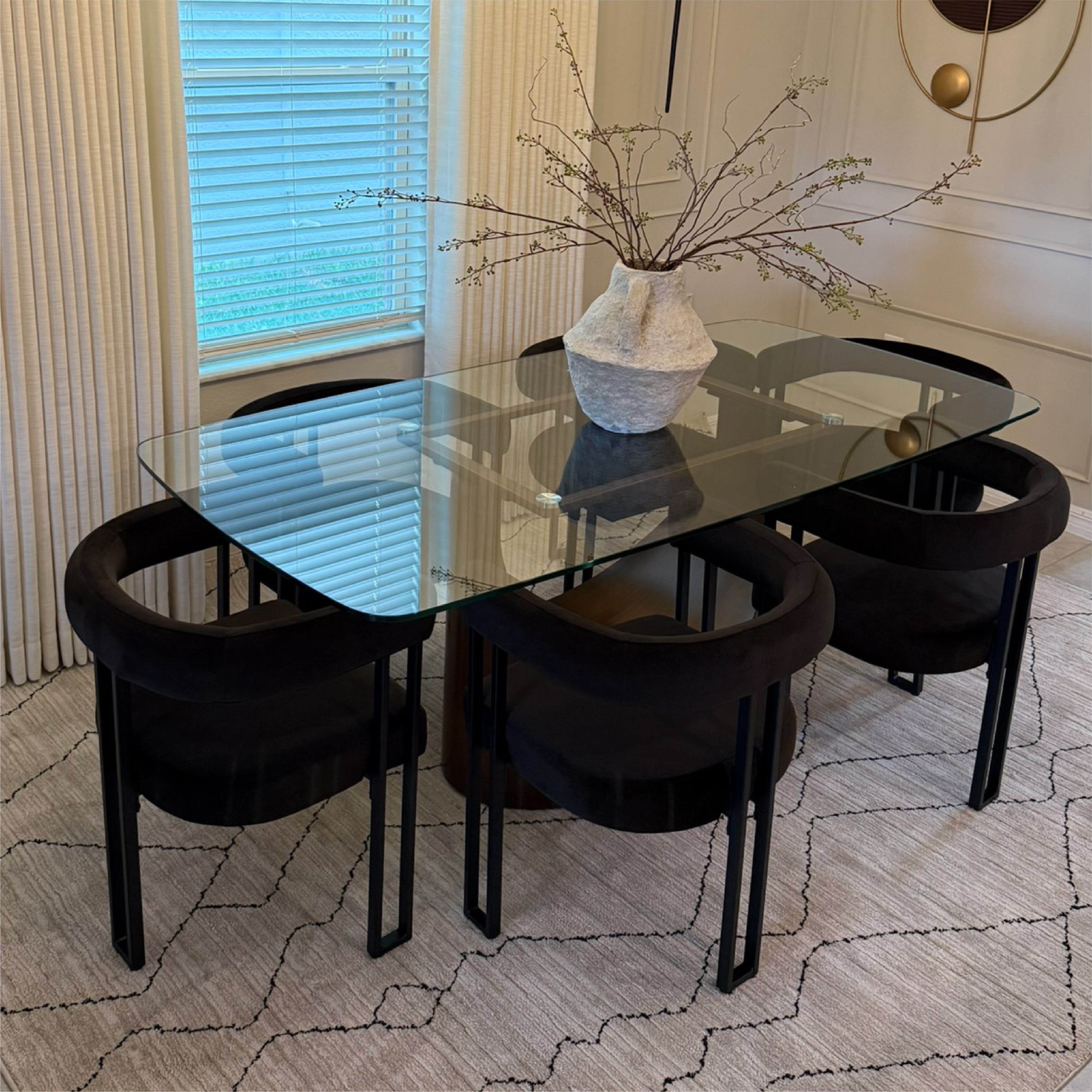 Mia Velvet Dining Chair with Arms (Set of 2)
