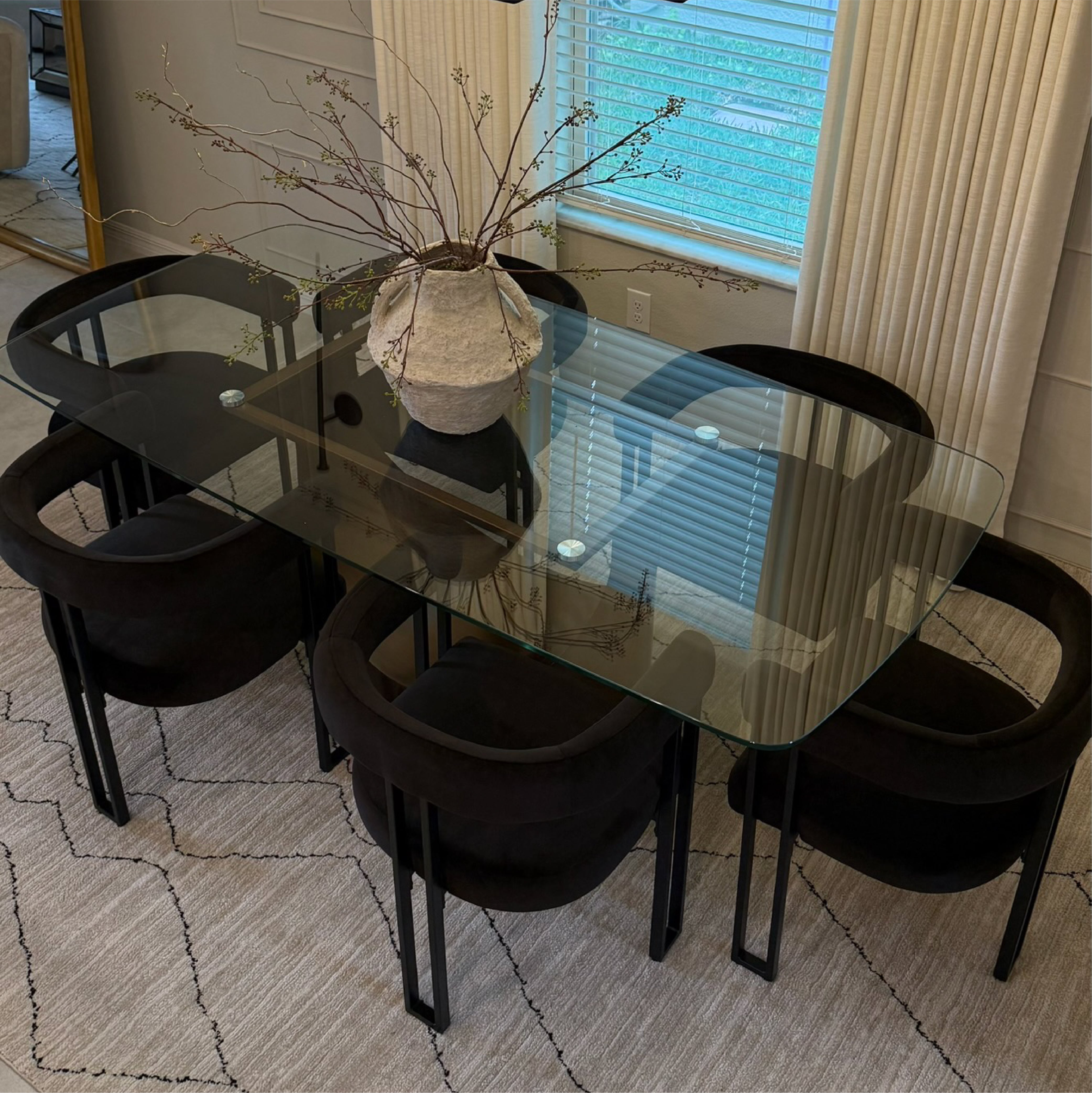 Mia Velvet Dining Chair with Arms (Set of 2)