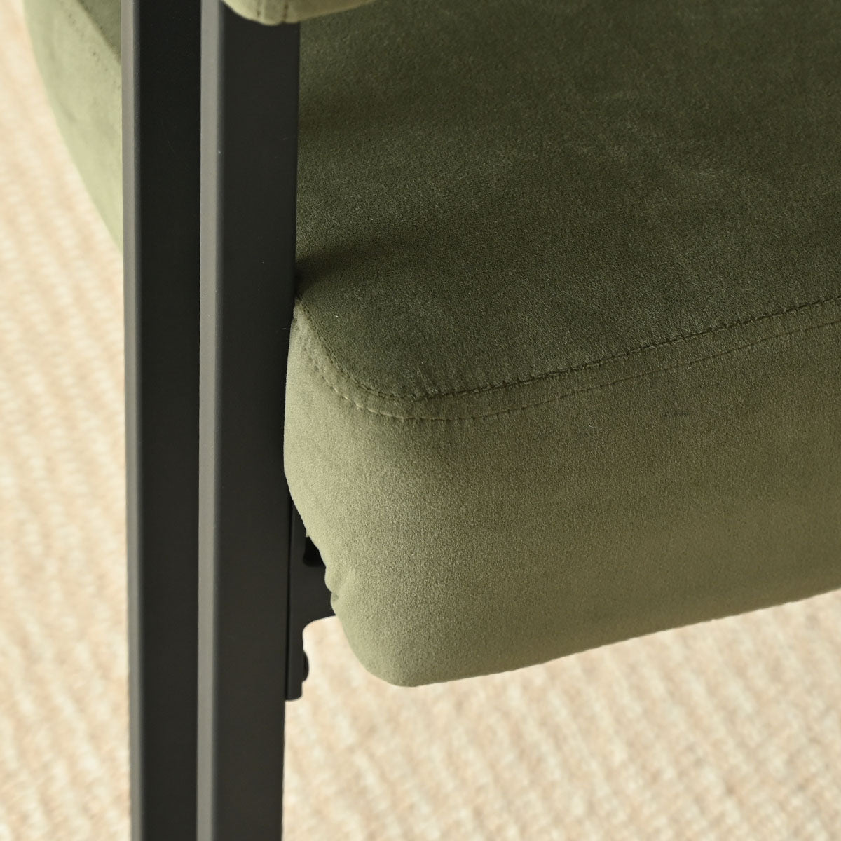 Mia 48.5" Modern Velvet Bench Loveseat