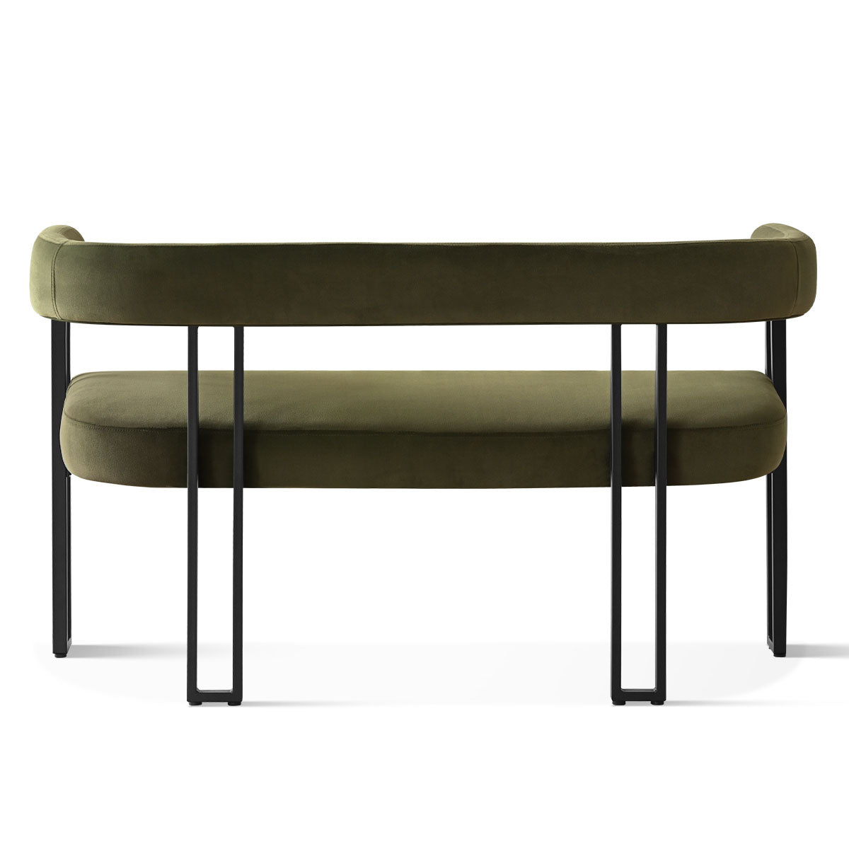 Mia 48.5" Modern Velvet Bench Loveseat