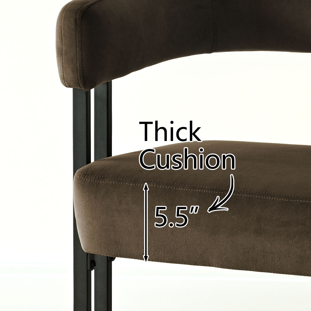 Mia 48.5" Modern Velvet Bench Loveseat