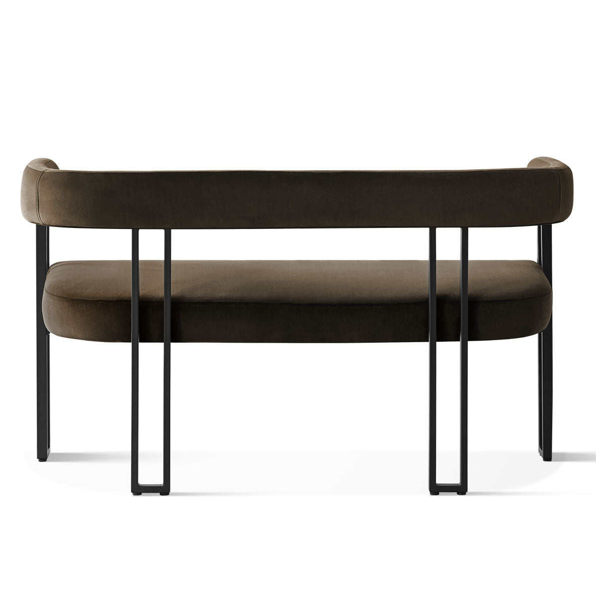 Mia 48.5" Modern Velvet Bench Loveseat