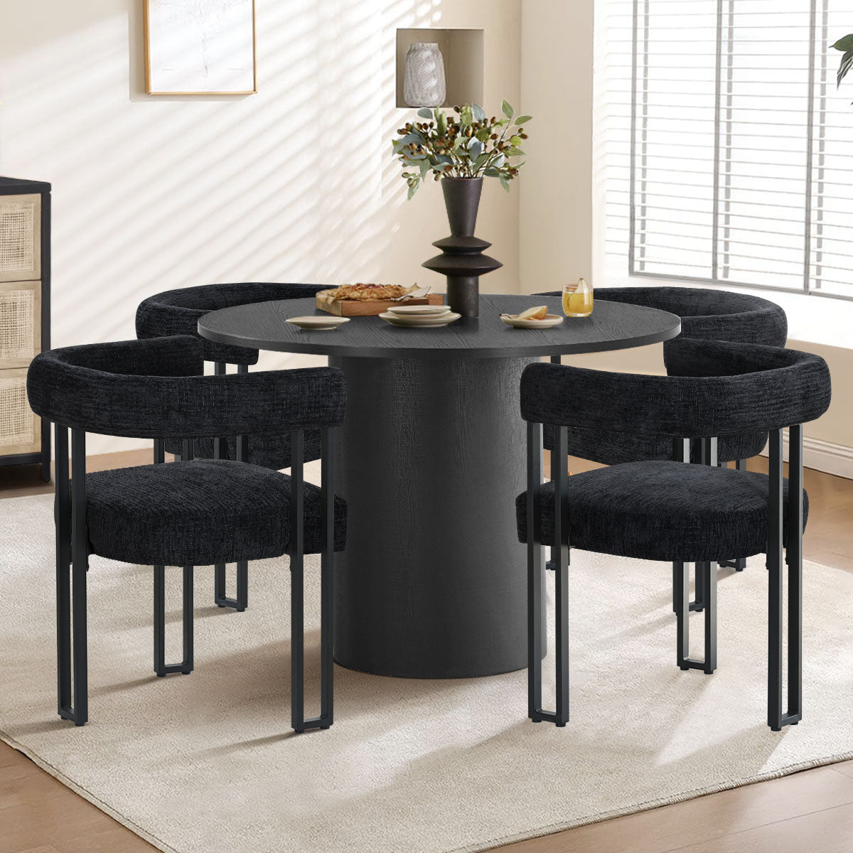 Mia Velvet Dining Chair with Arms (Set of 2)