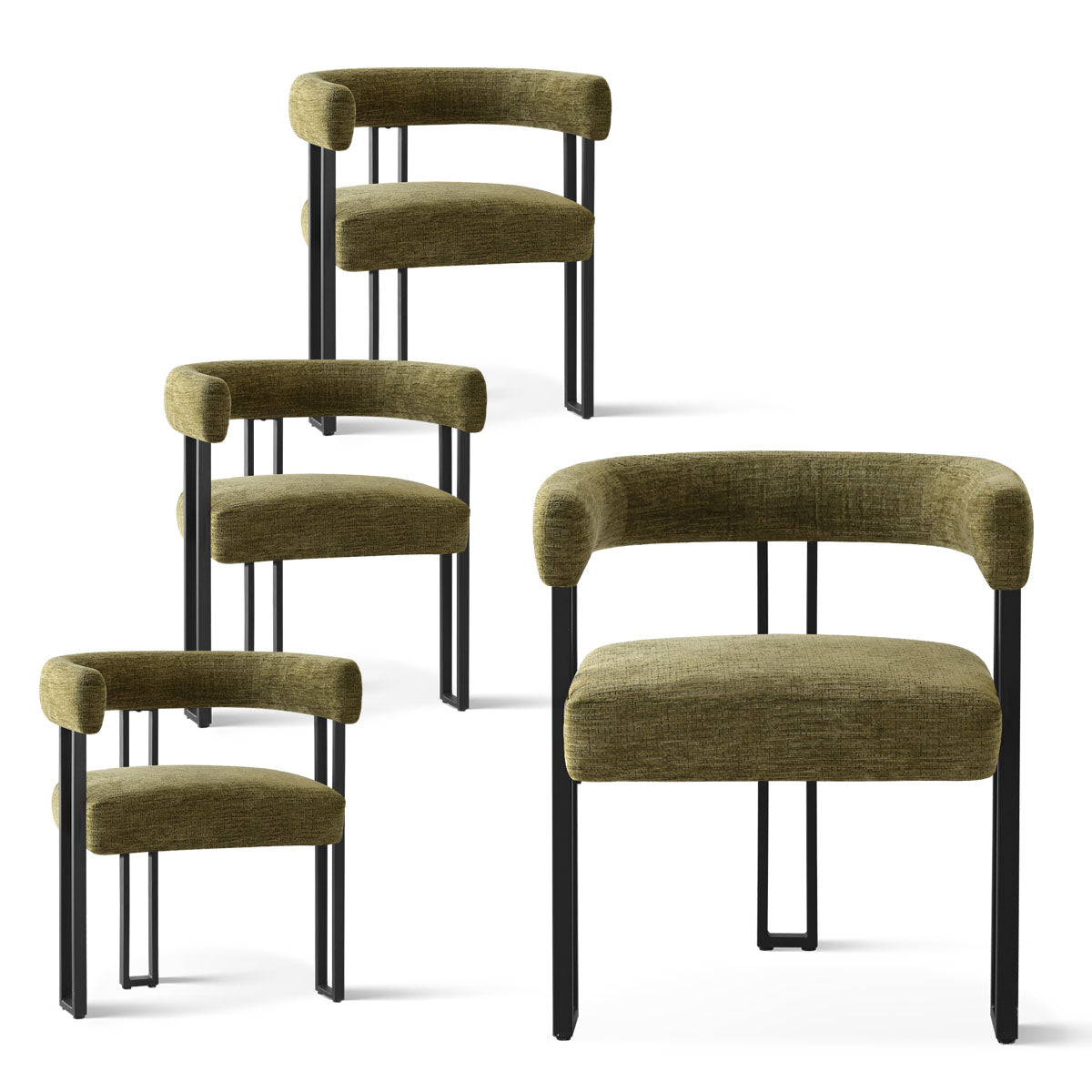 Mia Velvet Dining Chair with Arms (Set of 4)