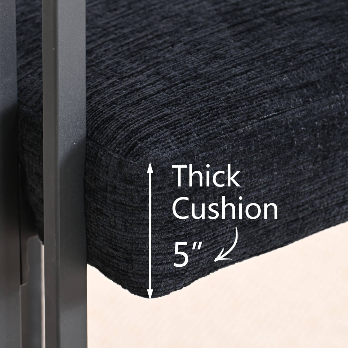 Mia Upholstered Chenille Dining Chair with Arms (Set of 4)