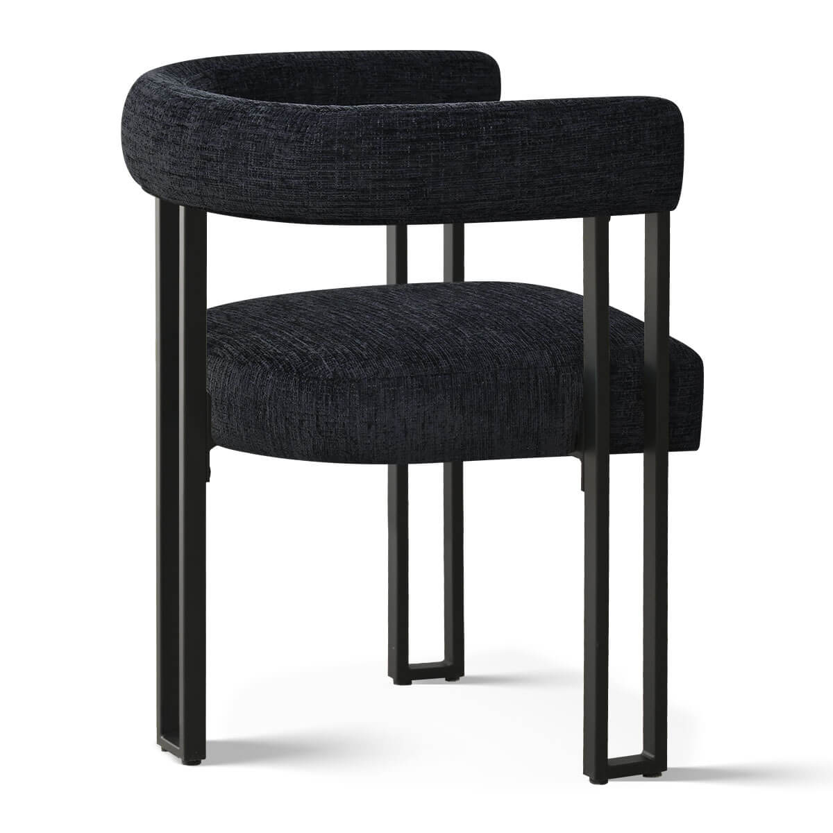 Mia Upholstered Chenille Dining Chair with Arms (Set of 4)