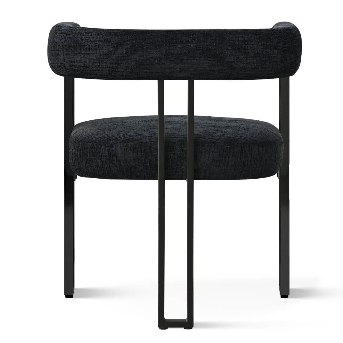 Mia Upholstered Chenille Dining Chair with Arms (Set of 2)