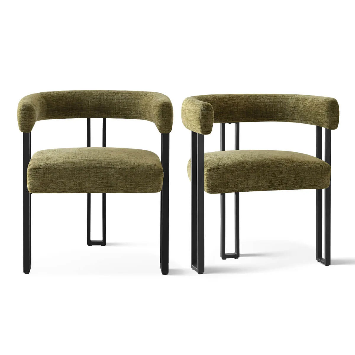 Mia Velvet Dining Chair with Arms (Set of 2)