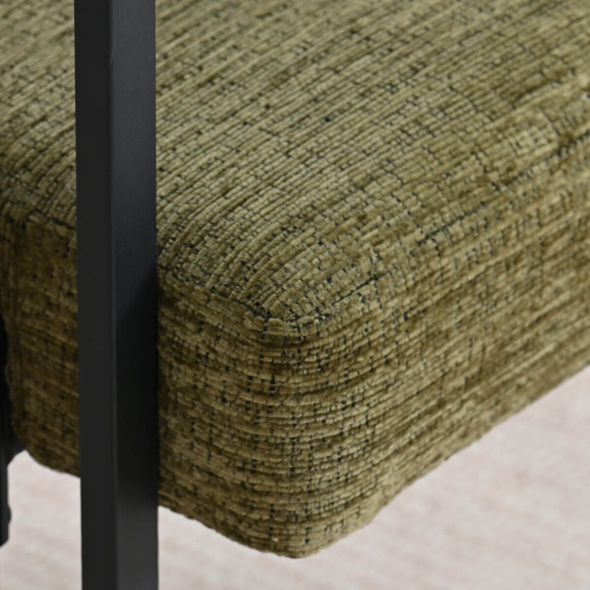 Mia Upholstered Chenille Dining Chair with Arms (Set of 4)