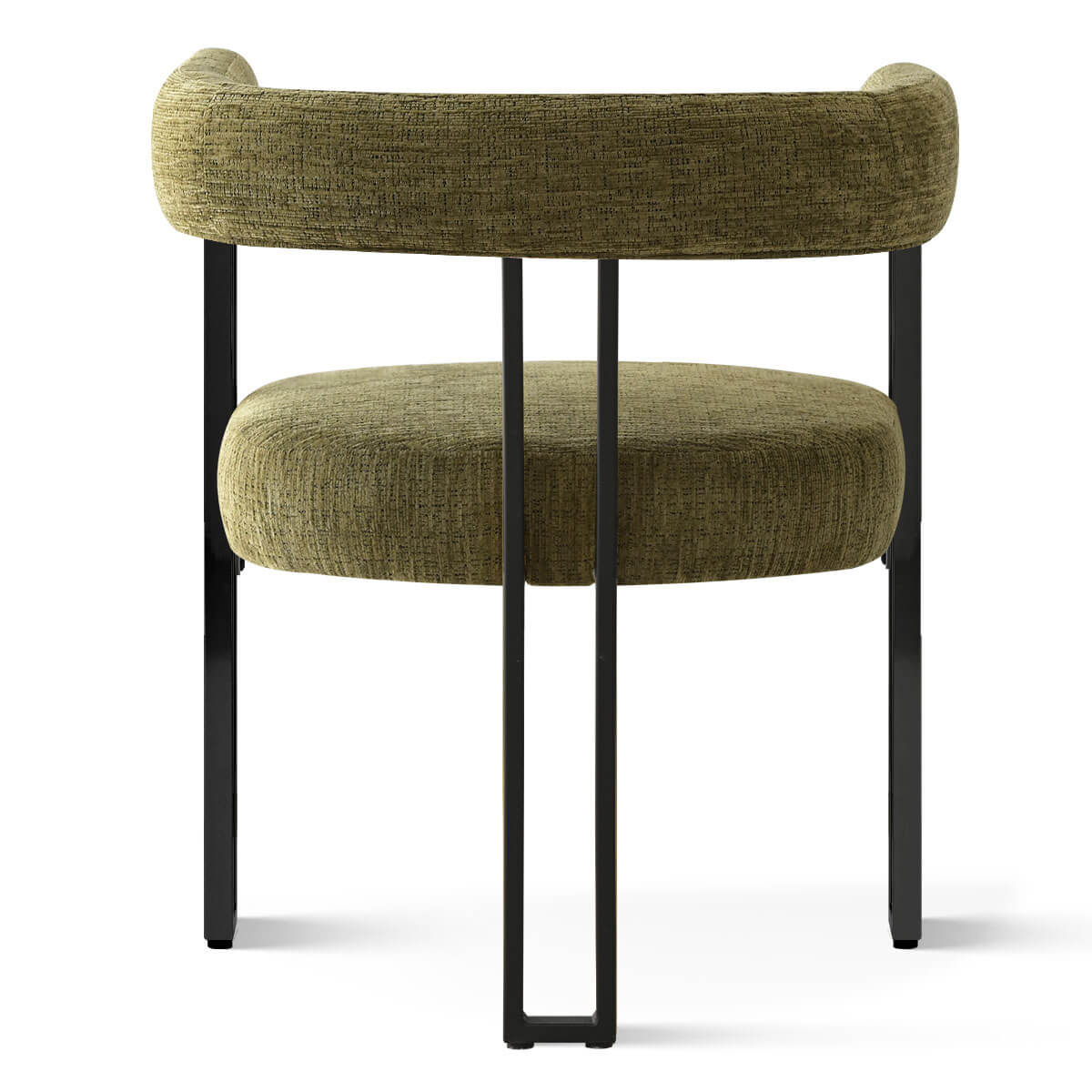 Mia Upholstered Chenille Dining Chair with Arms (Set of 2)