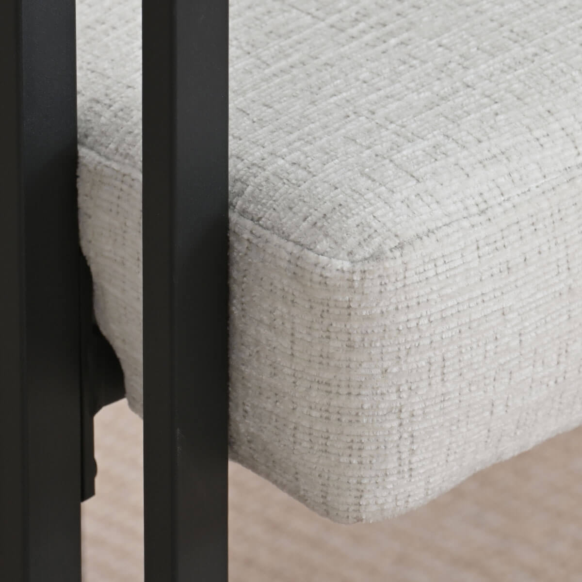 Mia Upholstered Chenille Dining Chair with Arms (Set of 4)