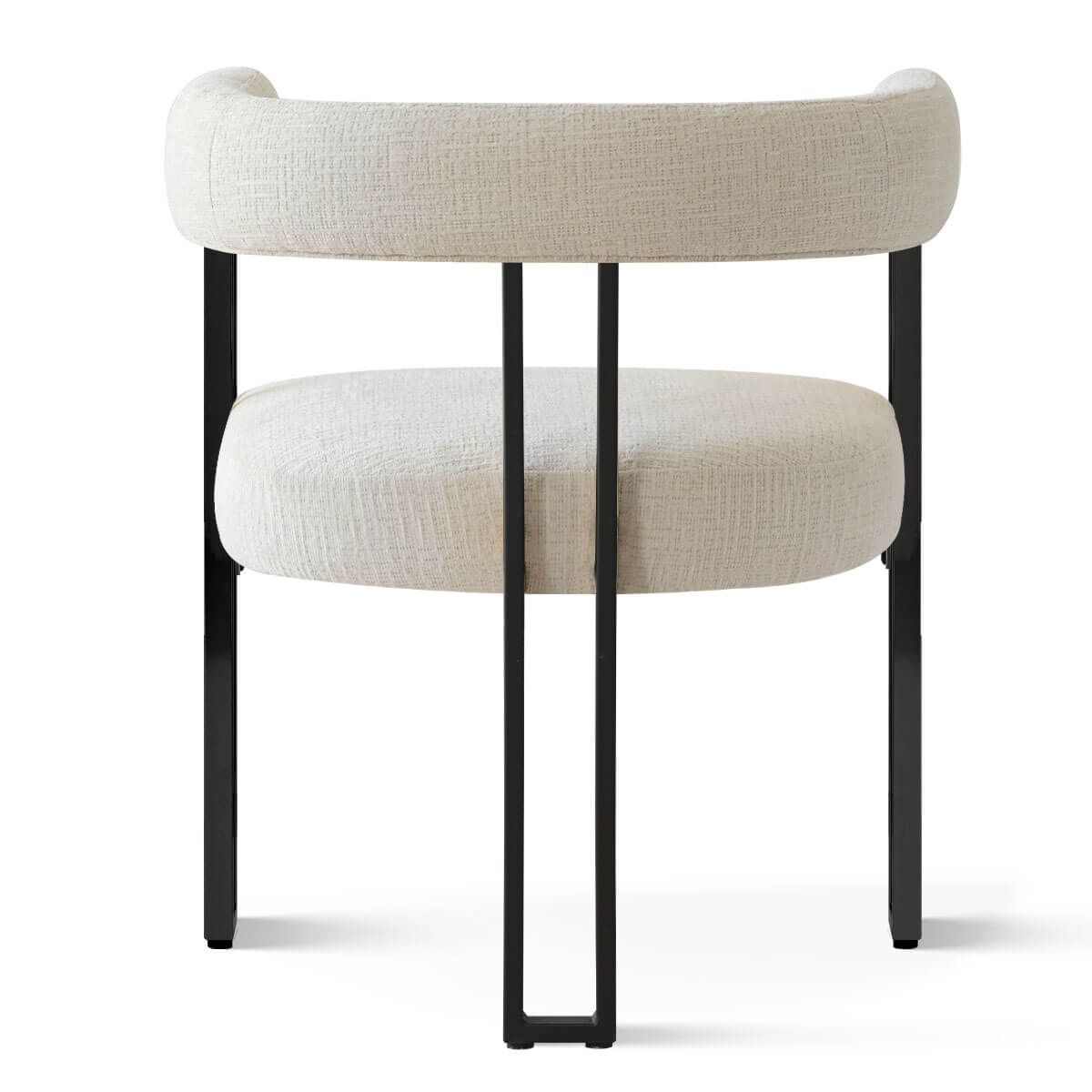 Mia Upholstered Chenille Dining Chair with Arms (Set of 4)