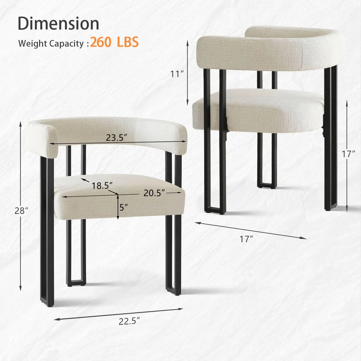 Mia Velvet Dining Chair with Arms (Set of 2)