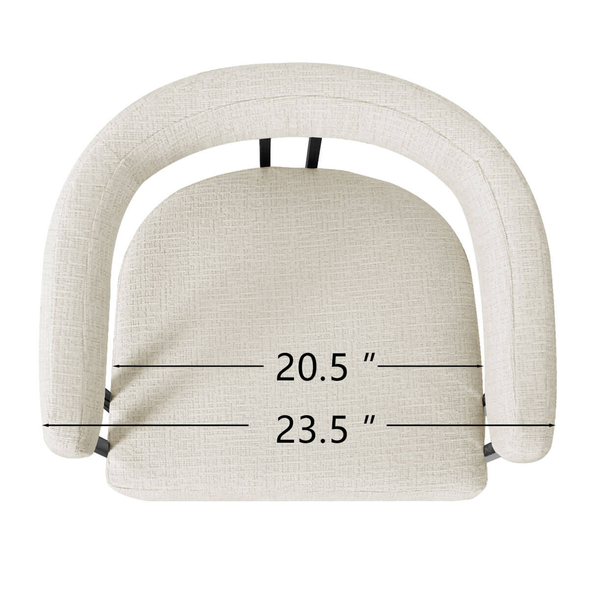 Mia Upholstered Chenille Dining Chair with Arms (Set of 4)