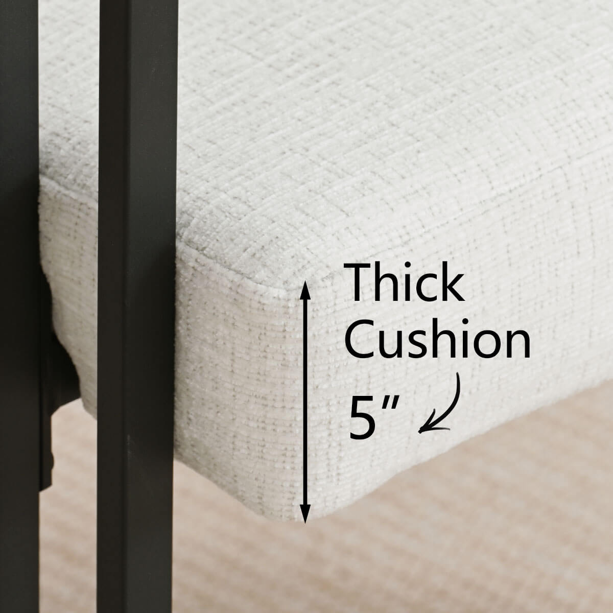 Mia Upholstered Chenille Dining Chair with Arms (Set of 4)