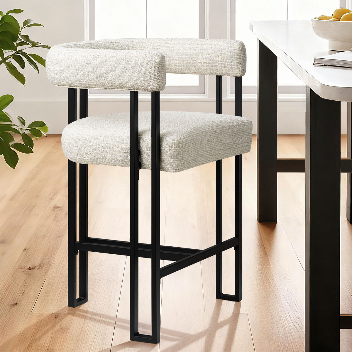 Mia 24" Modern Counter Stool with Arms (1-piece)