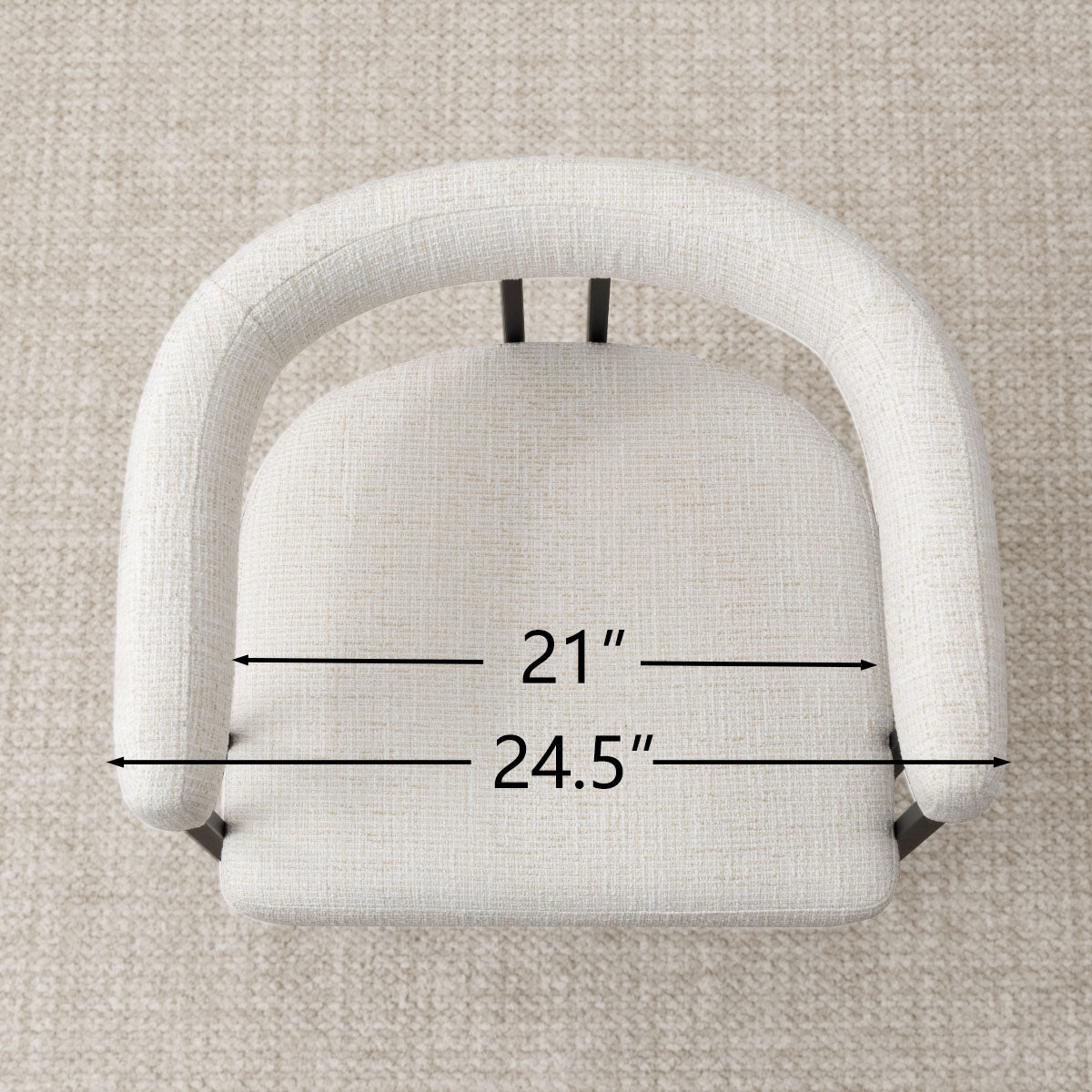 Mia 24" Modern Counter Stool with Arms (1-piece)