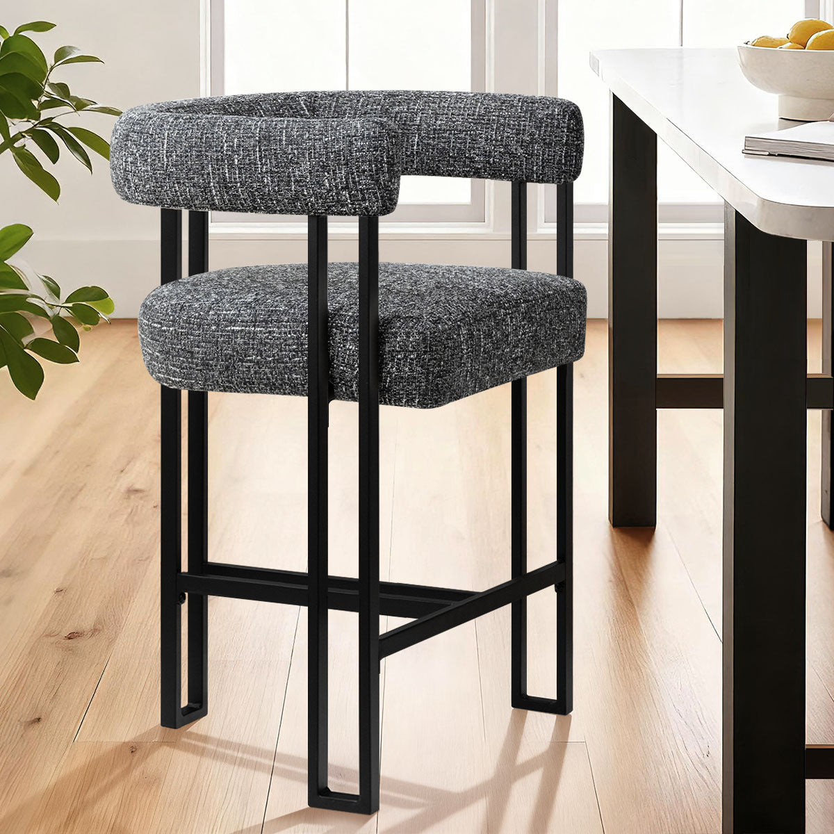 Mia 24" Modern Counter Stool with Arms (1-piece)