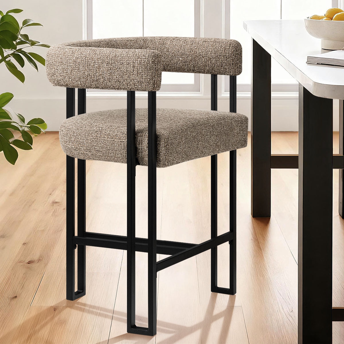 Mia 24" Modern Counter Stool with Arms (1-piece)