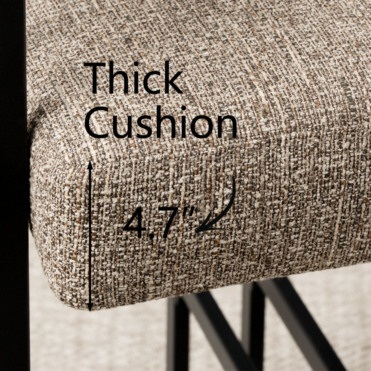 Mia 24" Modern Counter Stool with Arms (1-piece)