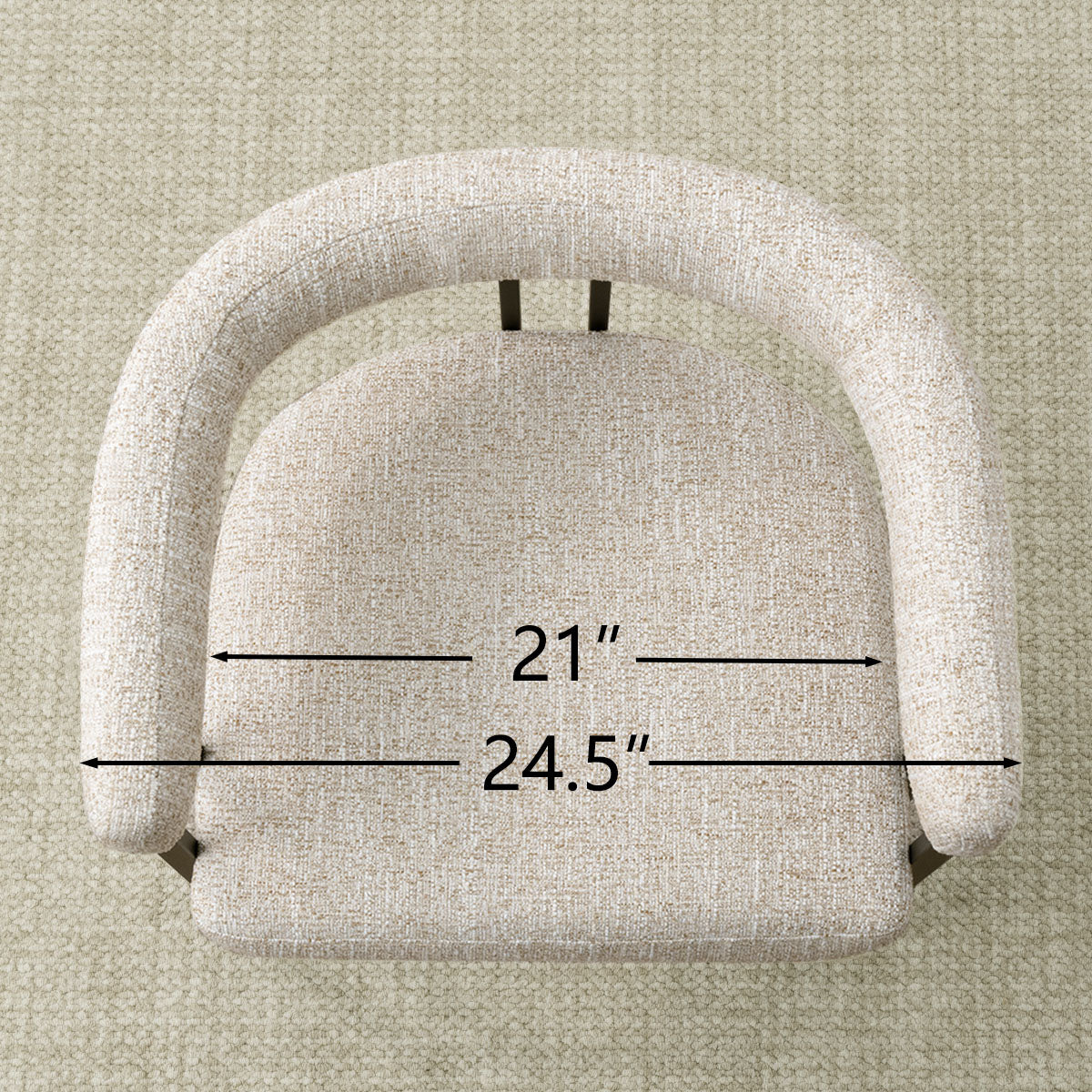 Mia 24" Modern Counter Stool with Arms (1-piece)