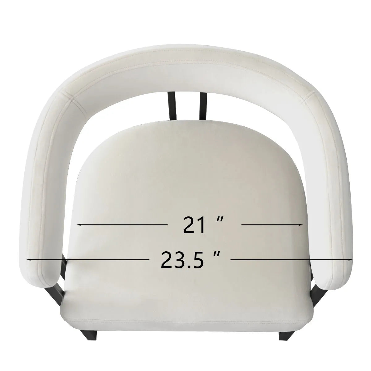 Mia 24" Modern Velvet Counter Stool with Arms (Set of 3)