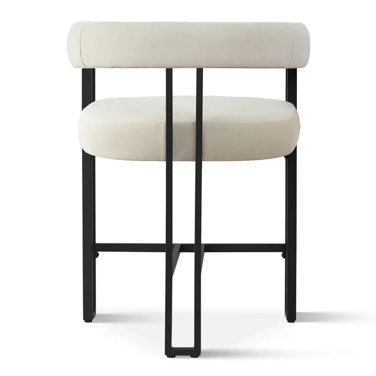 Mia 24" Modern Velvet Counter Stool with Arms (Set of 3)