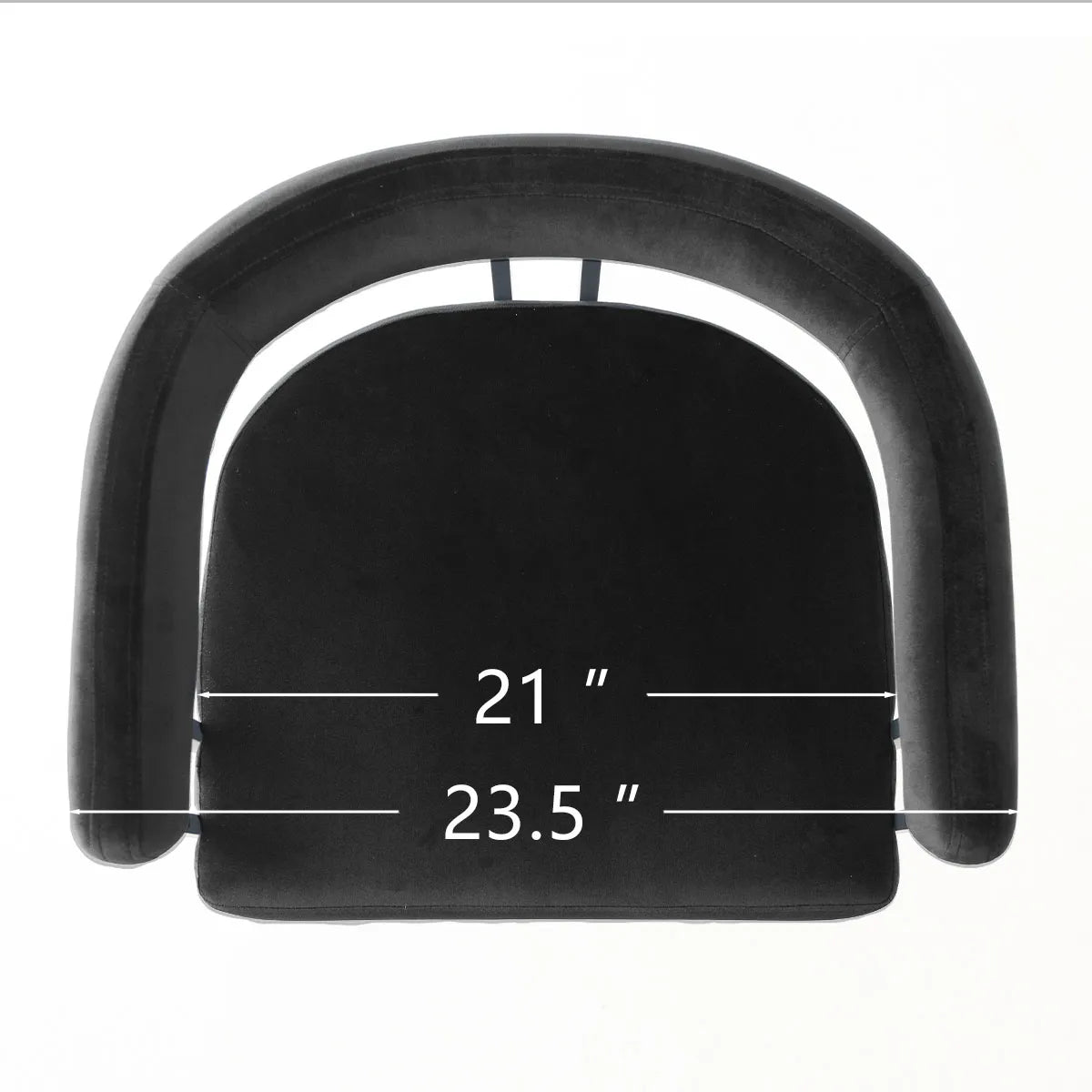 Mia 24" Modern Velvet Counter Stool with Arms (Set of 3)