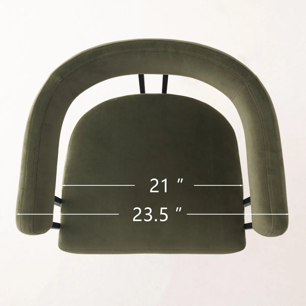 Mia 24" Modern Velvet Counter Stool with Arms (Set of 3)