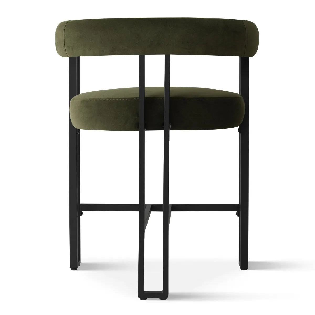 Mia 24" Modern Velvet Counter Stool with Arms (Set of 3)