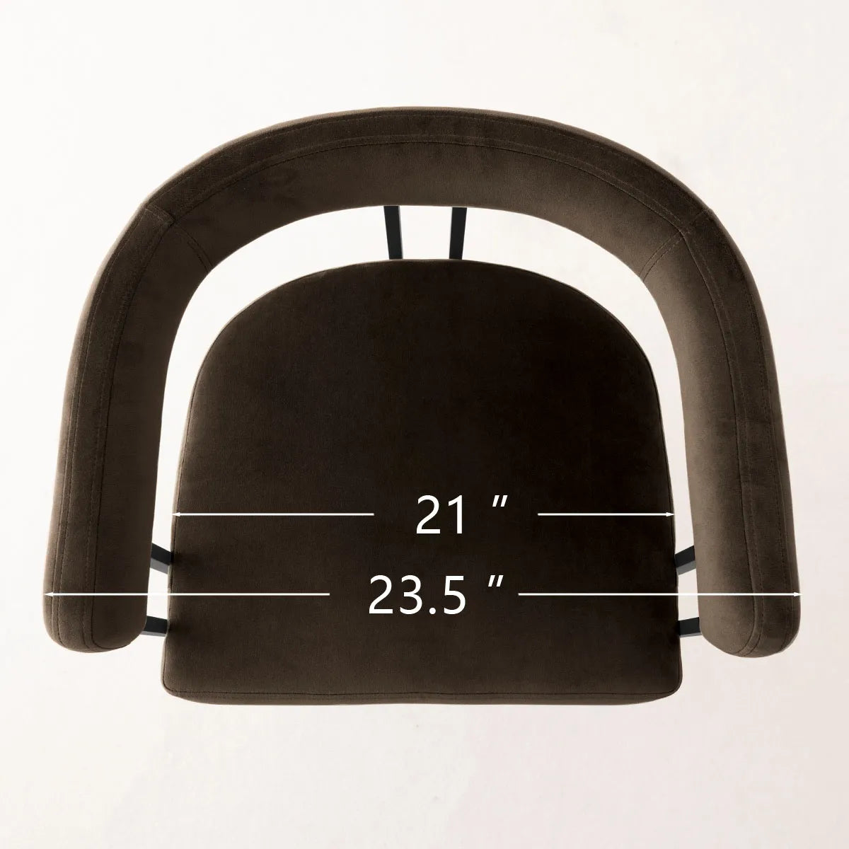 Mia 24" Modern Velvet Counter Stool with Arms (Set of 3)