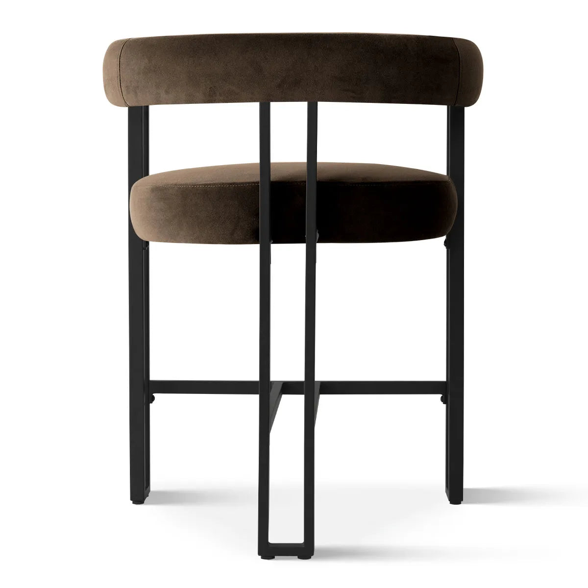 Mia 24" Modern Velvet Counter Stool with Arms (Set of 3)