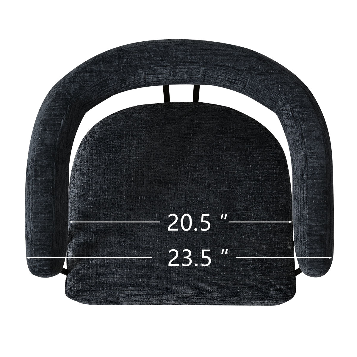 Mia 24" Modern Gold Chenille Counter Stool with Arms (Set of 3)