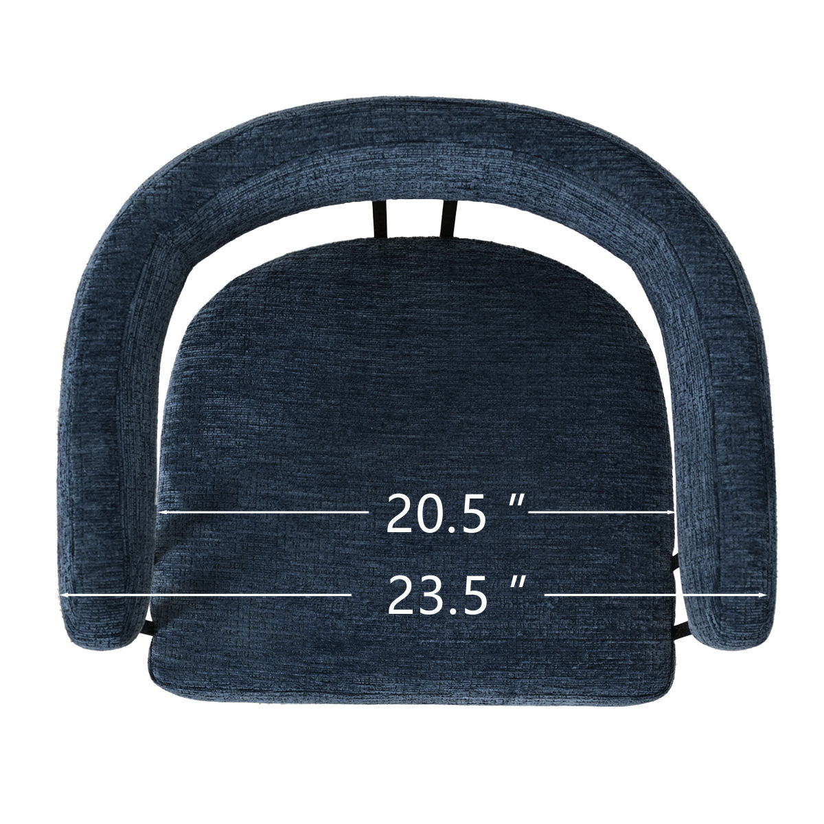 Mia 24" Modern Gold Chenille Counter Stool with Arms (Set of 3)