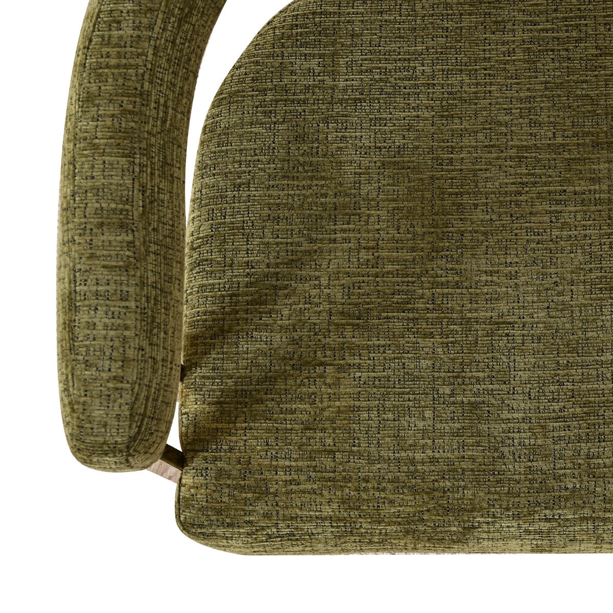 Mia 24" Modern Gold Chenille Counter Stool with Arms (Set of 3)