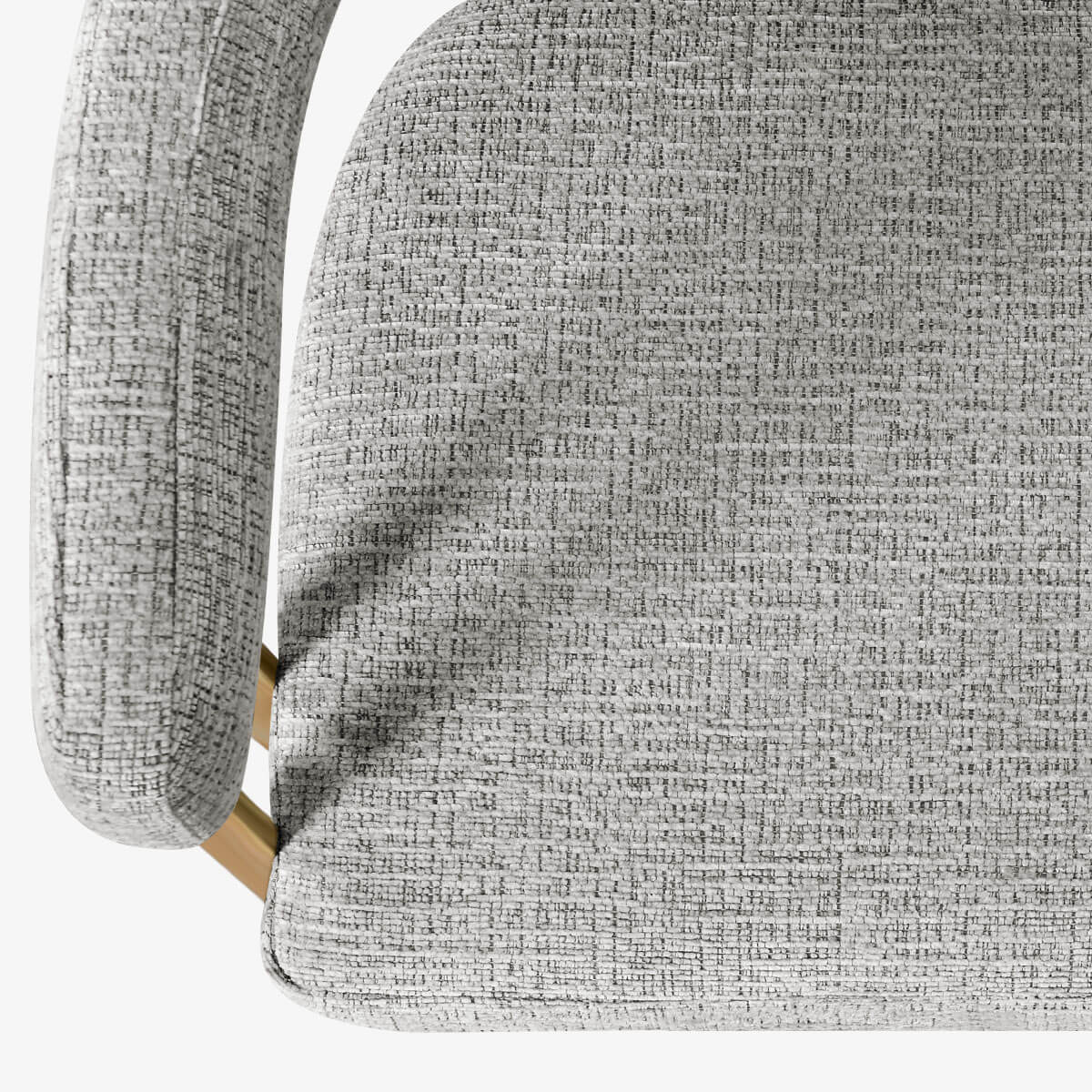 Mia 24" Modern Gold Chenille Counter Stool with Arms (Set of 3)