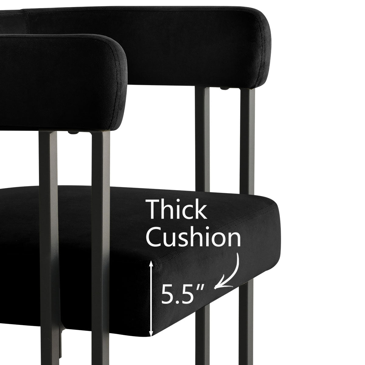 Mia Velvet Dining Chair with Arms (Set of 2)