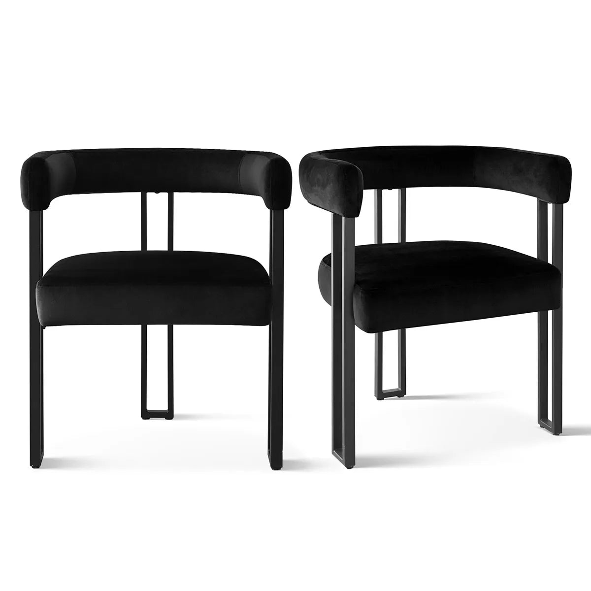 Mia Velvet Dining Chair with Arms (Set of 2)