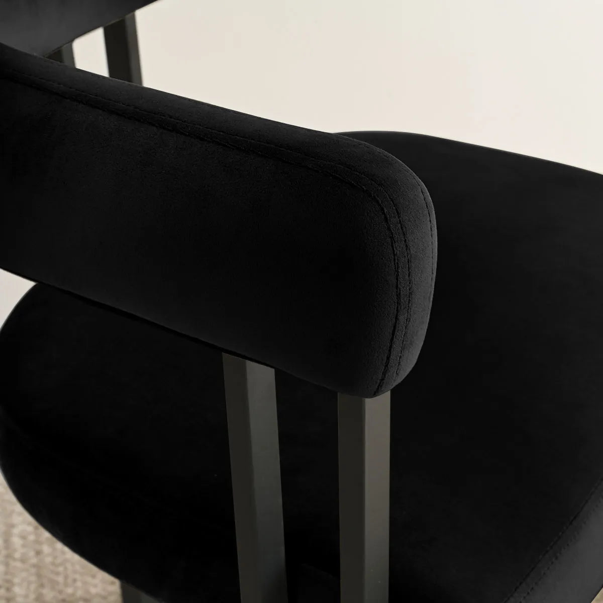 Mia Velvet Dining Chair with Arms (Set of 2)