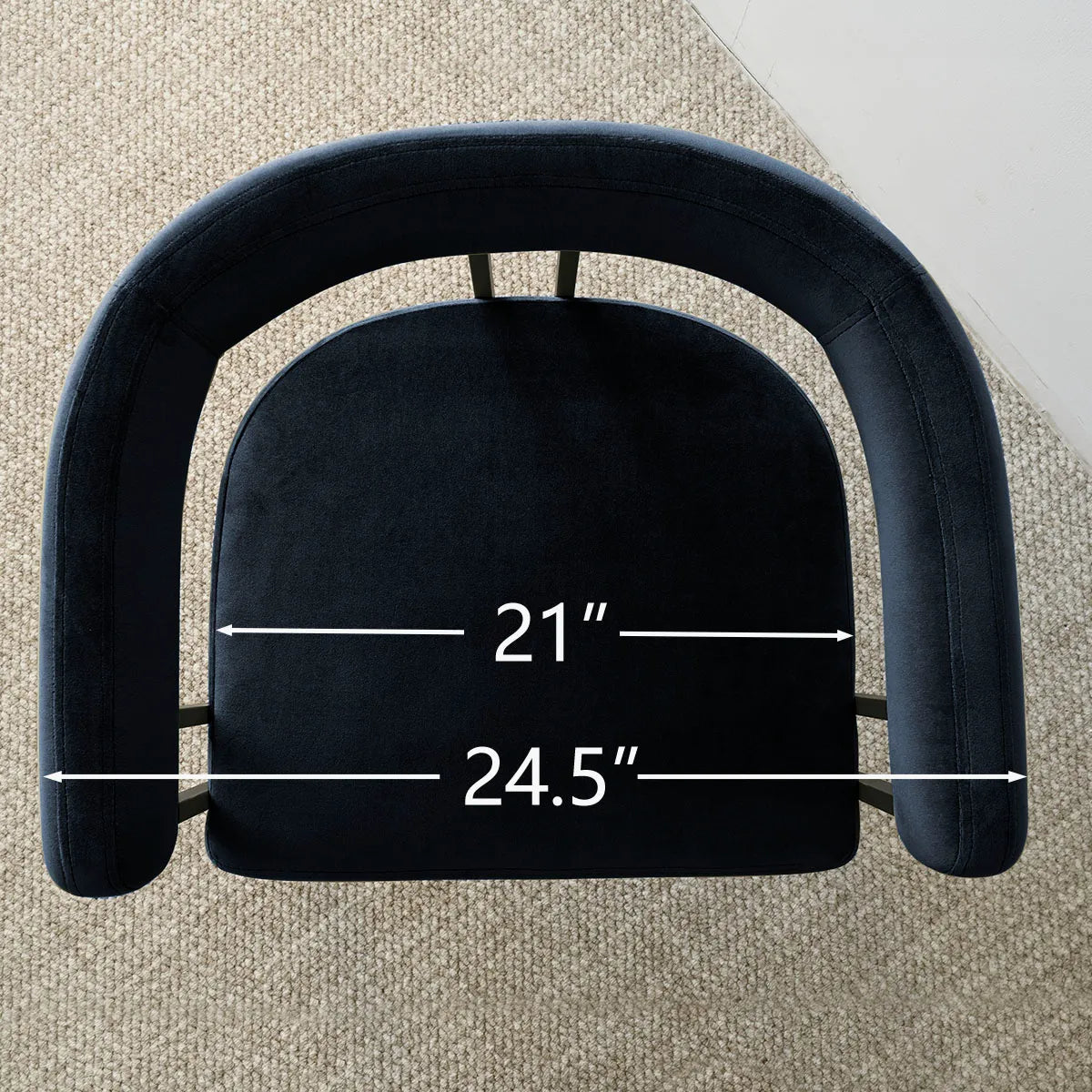 Mia Velvet Dining Chair with Arms (Set of 8)