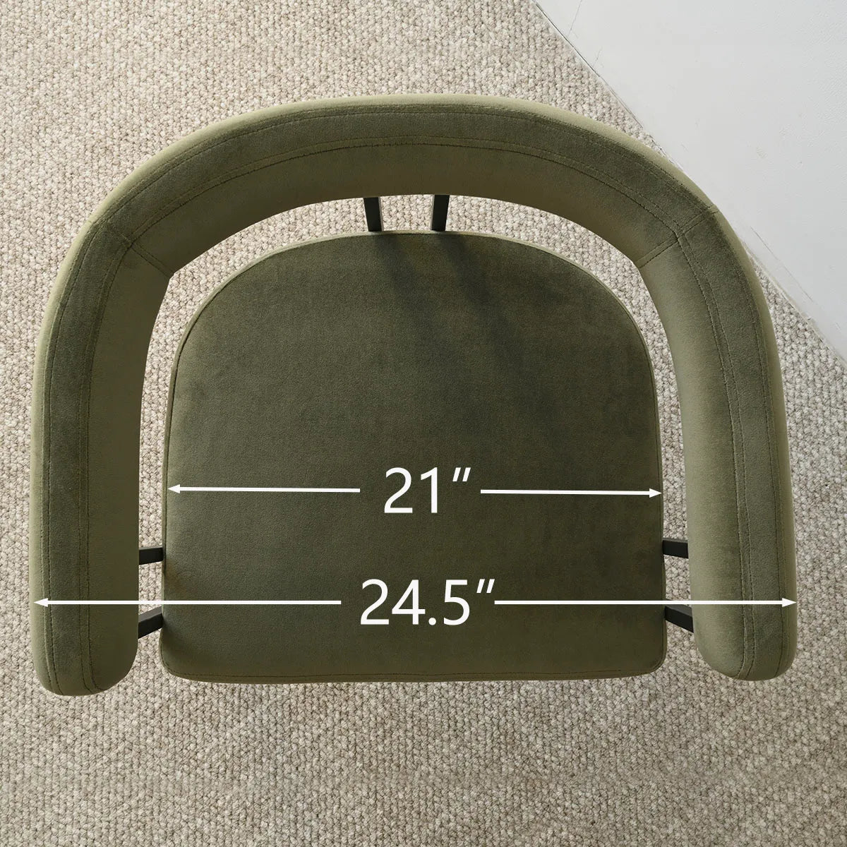 Mia Velvet Dining Chair with Arms (Set of 8)