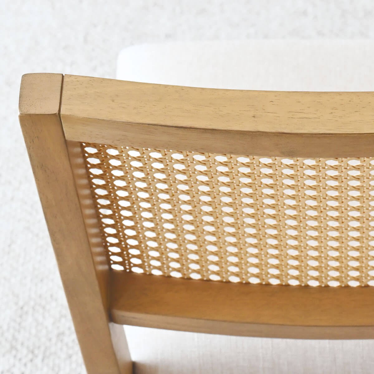 Monica Rattan Solid Wood Upholstered Dining Chair (Set of 4)
