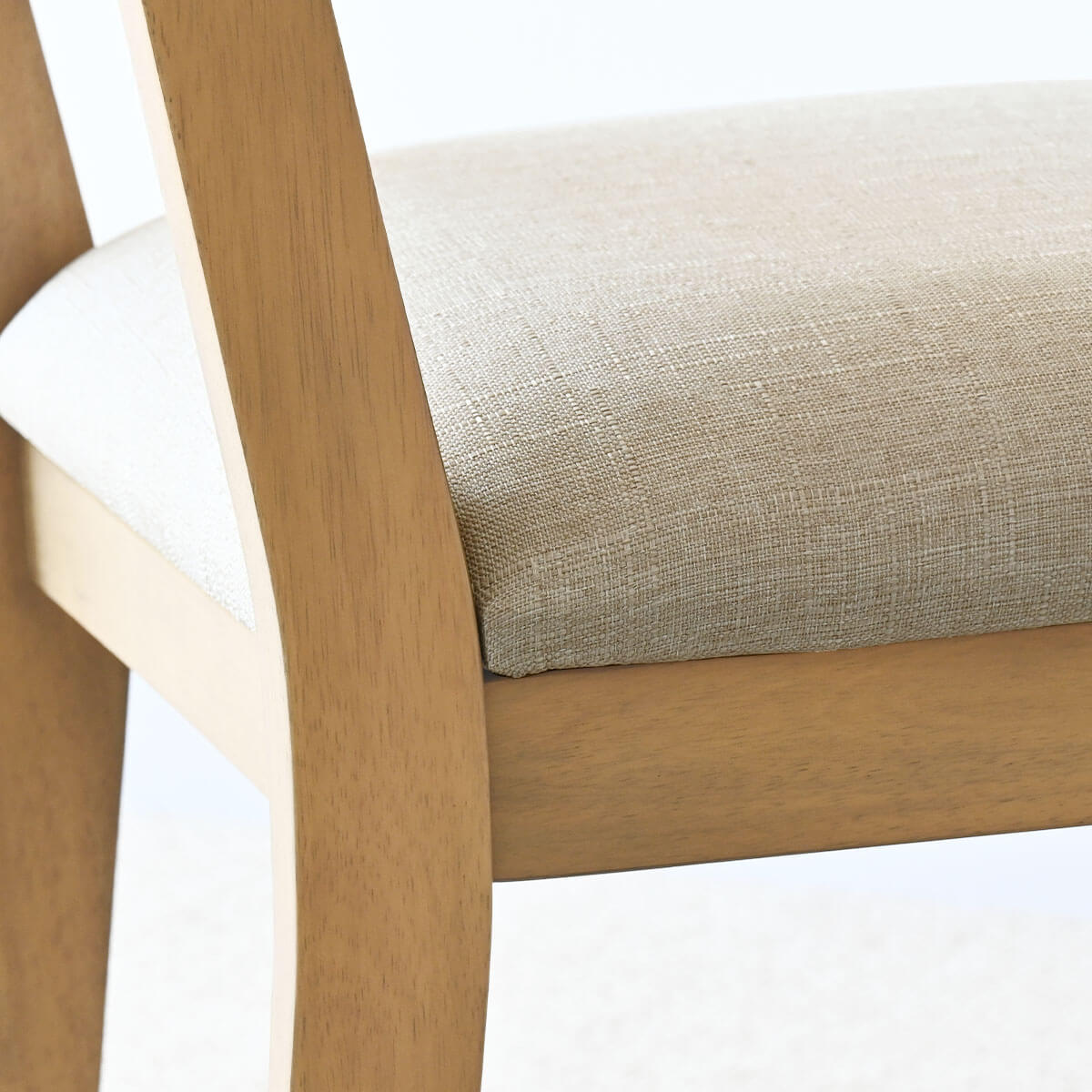 Monica Rattan Solid Wood Upholstered Dining Chair (Set of 4)