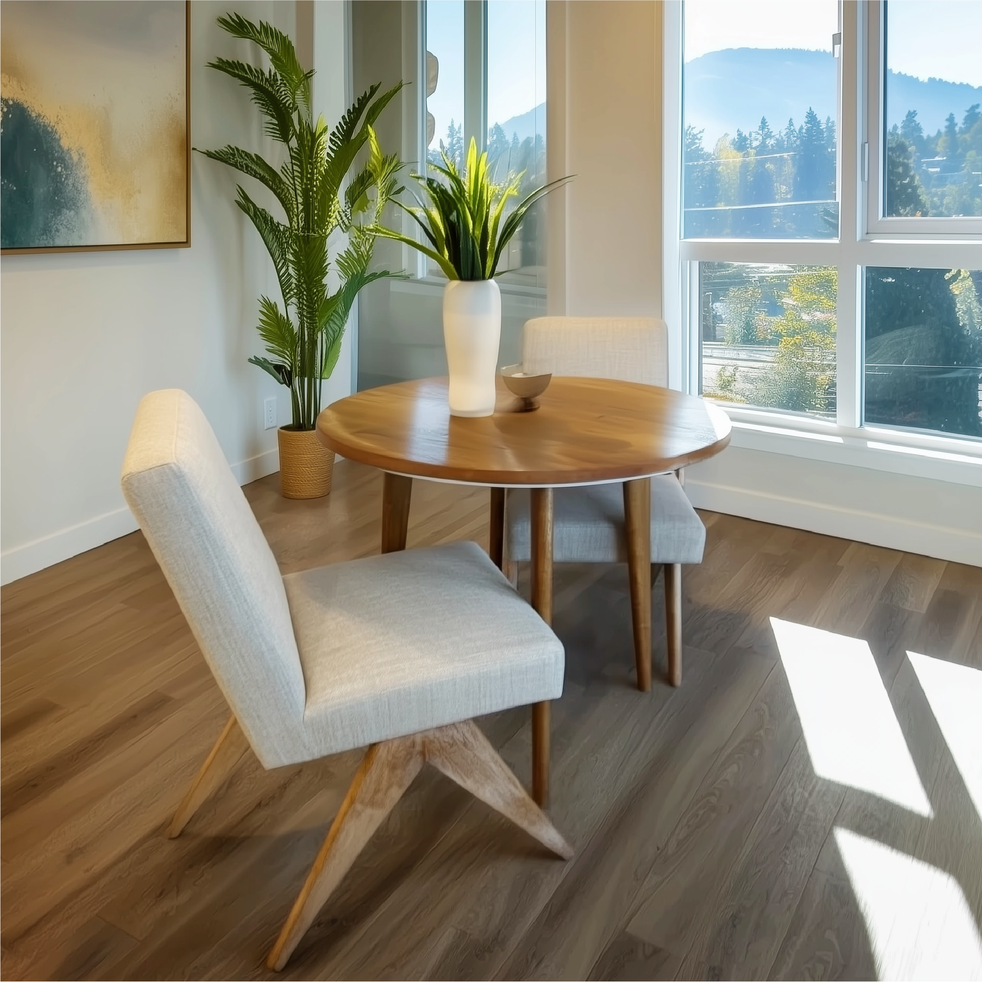 Morgan Mid-Century Upholstered Dining Chair (Set of 2)