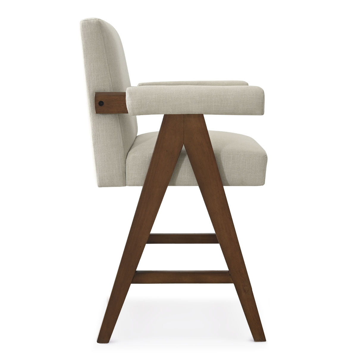 Morgan Upholstered Counter Stool with Arms (1-Piece)