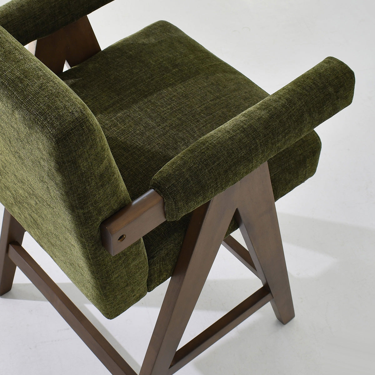 Morgan Upholstered Counter Stool with Arms (1-Piece)