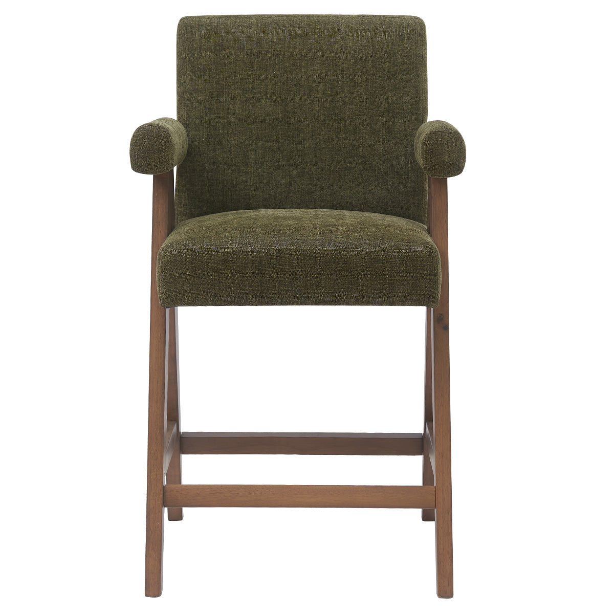 Morgan Upholstered Counter Stool with Arms (1-Piece)