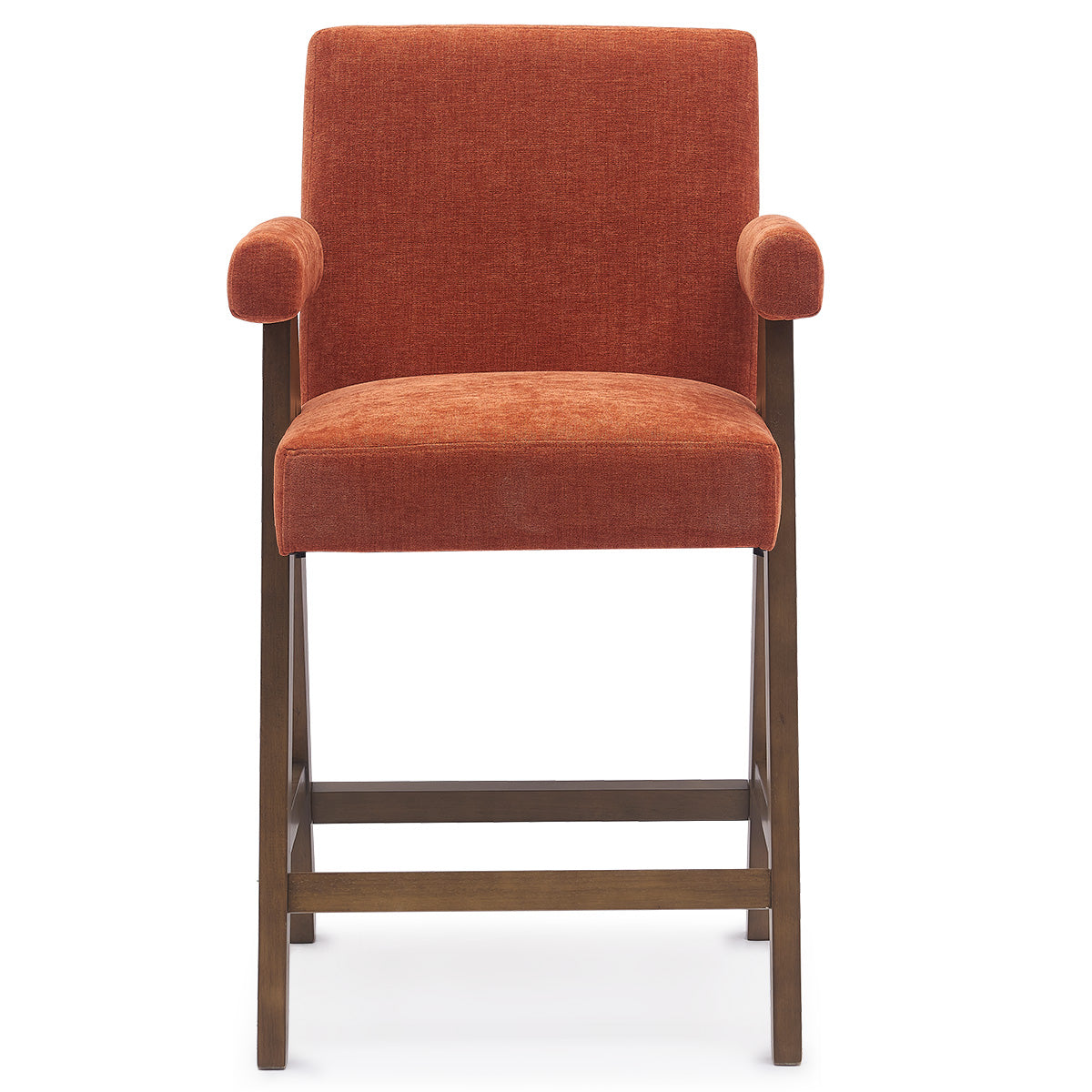 Morgan Upholstered Counter Stool with Arms (1-Piece)