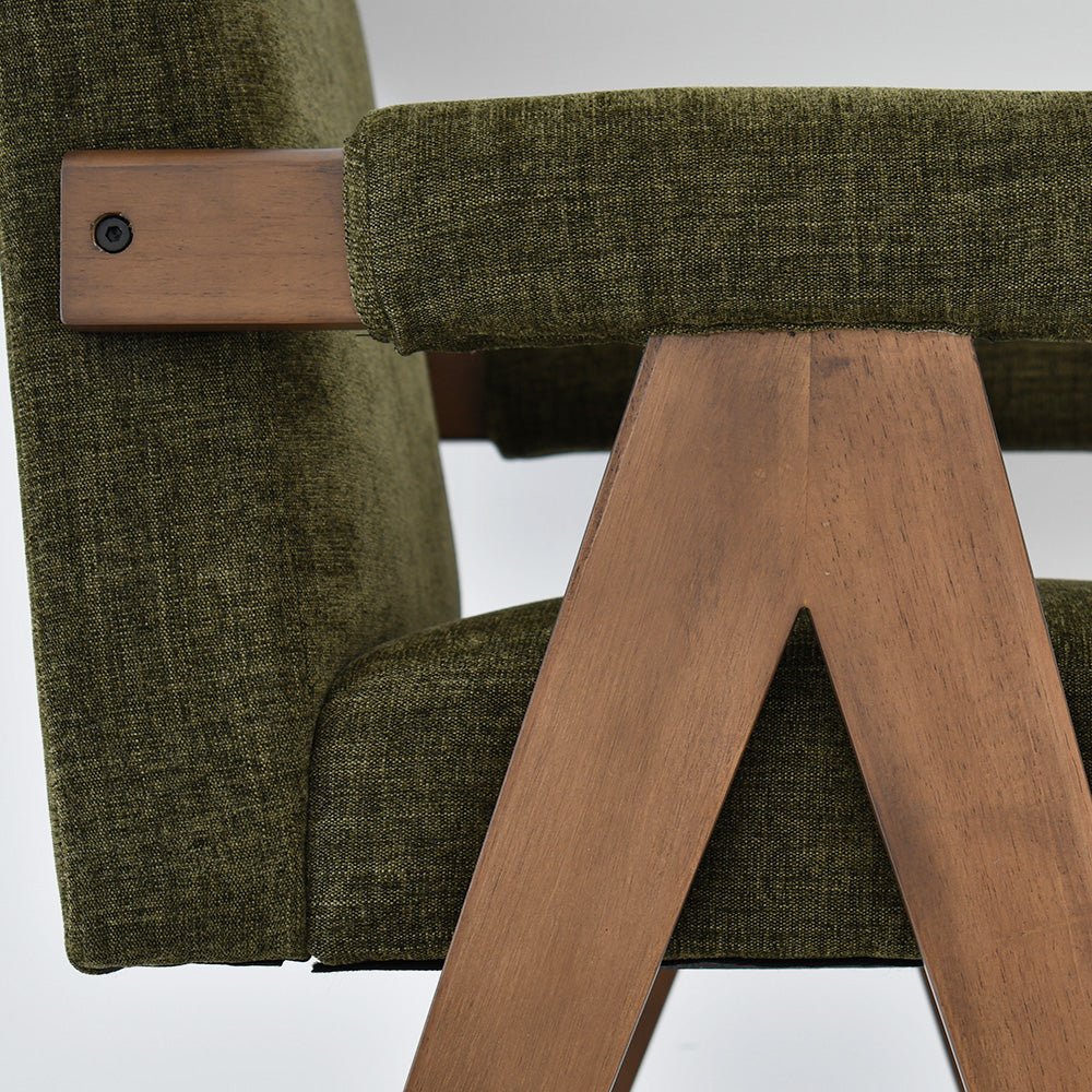Morgan Upholstered Counter Stool with Arms (1-Piece)